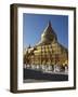 The Shwe Zigon, a Buddhist Temple, Nyaung-U, Near Bagan (Pagan), Myanmar (Burma)-Julio Etchart-Framed Photographic Print