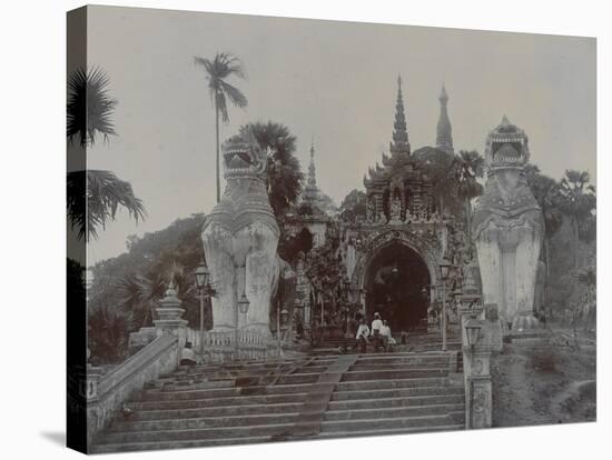 The Shwedagon Pagoda at Rangoon, Burma, C.1860-English Photographer-Stretched Canvas