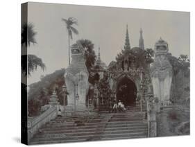 The Shwedagon Pagoda at Rangoon, Burma, C.1860-English Photographer-Stretched Canvas