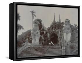 The Shwedagon Pagoda at Rangoon, Burma, C.1860-English Photographer-Framed Stretched Canvas