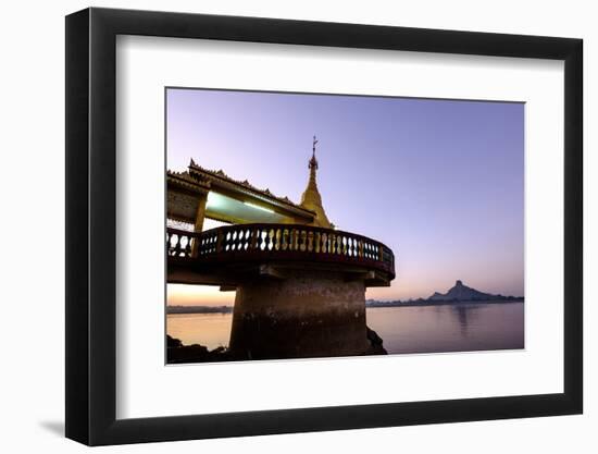 The Shweyinmyaw Pagoda Along the Than Lwyn (Salouen) River, Myanmar-Nathalie Cuvelier-Framed Photographic Print