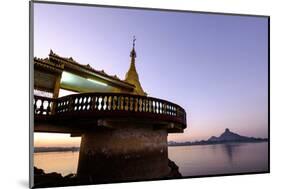 The Shweyinmyaw Pagoda Along the Than Lwyn (Salouen) River, Myanmar-Nathalie Cuvelier-Mounted Photographic Print