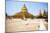 The Shwezigon Pagoda (Shwezigon Paya), a Buddhist Temple Located in Nyaung-U, a Town Near Bagan-Thomas L-Mounted Photographic Print