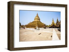 The Shwezigon Pagoda (Shwezigon Paya), a Buddhist Temple Located in Nyaung-U, a Town Near Bagan-Thomas L-Framed Photographic Print