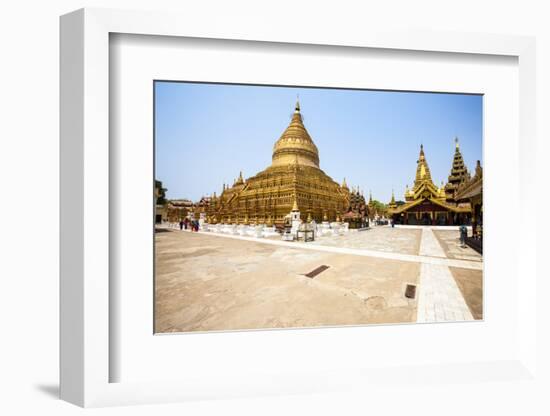 The Shwezigon Pagoda (Shwezigon Paya), a Buddhist Temple Located in Nyaung-U, a Town Near Bagan-Thomas L-Framed Photographic Print