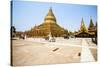 The Shwezigon Pagoda (Shwezigon Paya), a Buddhist Temple Located in Nyaung-U, a Town Near Bagan-Thomas L-Stretched Canvas