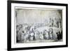 The Siamese Ambassadors before the King, 1686-Charles Le Brun-Framed Giclee Print