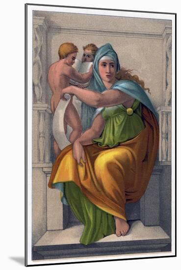 The Sibyl of Delphi-Michelangelo Buonarroti-Mounted Giclee Print