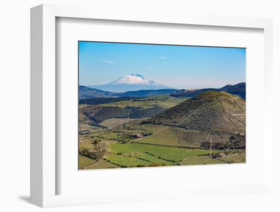 The Sicilian Landscape with the Awe Inspiring Mount Etna-Martin Child-Framed Photographic Print