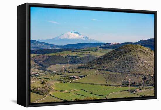 The Sicilian Landscape with the Awe Inspiring Mount Etna-Martin Child-Framed Stretched Canvas