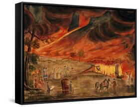 The Sicilian Royals Visiting Vesuvius During Eruption of 11 May 1771-Pietro Fabris-Framed Stretched Canvas