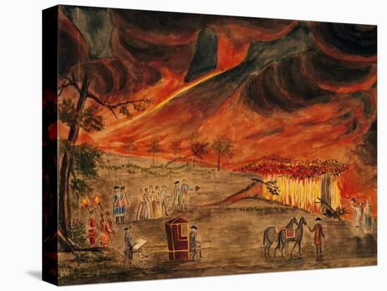 The Sicilian Royals Visiting Vesuvius During Eruption of 11 May 1771-Pietro Fabris-Stretched Canvas