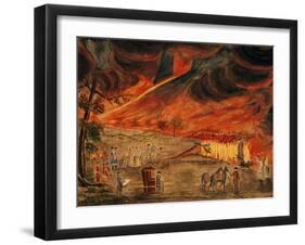 The Sicilian Royals Visiting Vesuvius During Eruption of 11 May 1771-Pietro Fabris-Framed Giclee Print