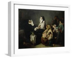 The sick and the poor come to pray, as sister Saint-Prosper lies in state on August 39, 1846-Isidore Pils-Framed Giclee Print