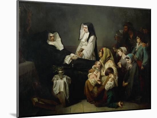 The sick and the poor come to pray, as sister Saint-Prosper lies in state on August 39, 1846-Isidore Pils-Mounted Giclee Print