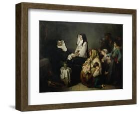 The sick and the poor come to pray, as sister Saint-Prosper lies in state on August 39, 1846-Isidore Pils-Framed Giclee Print