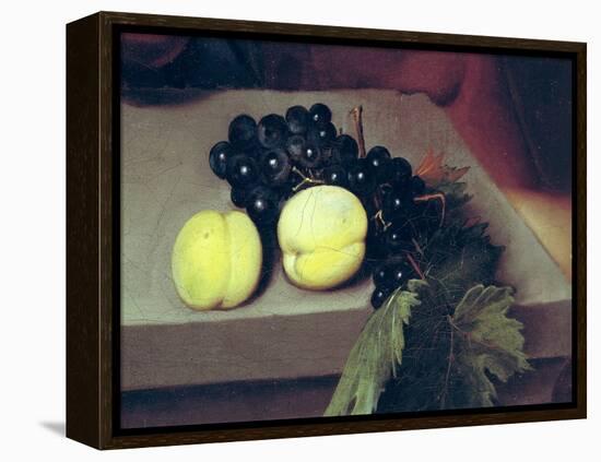 The Sick Bacchus, Detail of Peaches and Grapes, 1591-Caravaggio-Framed Stretched Canvas