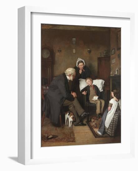 The Sick Boy, C.1857-Joseph Clark-Framed Premium Giclee Print