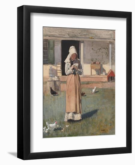 The Sick Chicken, 1874-Winslow Homer-Framed Giclee Print