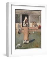 The Sick Chicken, 1874-Winslow Homer-Framed Giclee Print