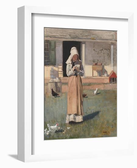 The Sick Chicken, 1874-Winslow Homer-Framed Giclee Print