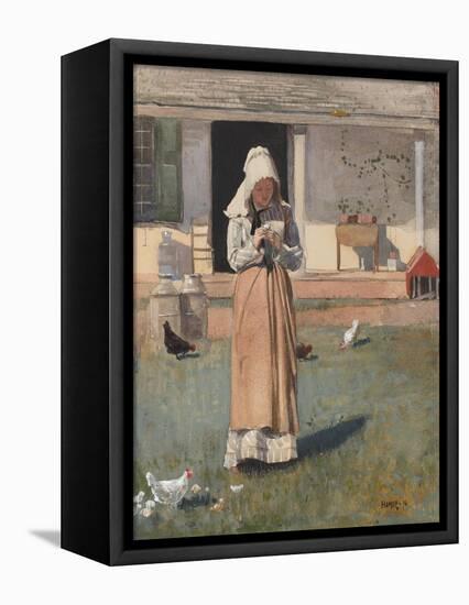 The Sick Chicken, 1874-Winslow Homer-Framed Stretched Canvas