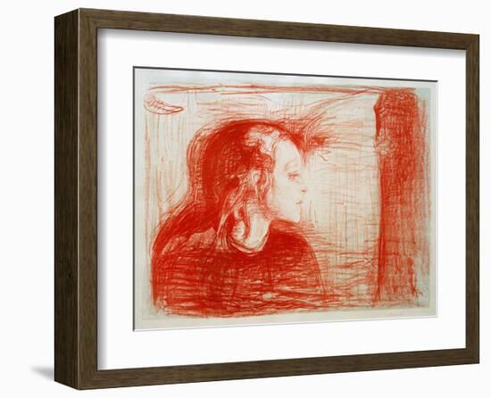 The Sick Child 1, 1896-Edvard Munch-Framed Giclee Print