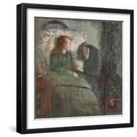 The Sick Child, 1886 (Oil on Canvas)-Edvard Munch-Framed Giclee Print