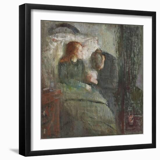 The Sick Child, 1886 (Oil on Canvas)-Edvard Munch-Framed Giclee Print