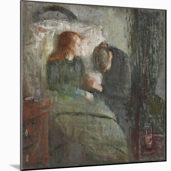 The Sick Child, 1886 (Oil on Canvas)-Edvard Munch-Mounted Giclee Print