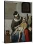 The Sick Child, C.1664-6-Gabriel Metsu-Stretched Canvas