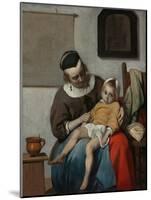 The Sick Child, Ca 1663-Gabriel Metsu-Mounted Giclee Print