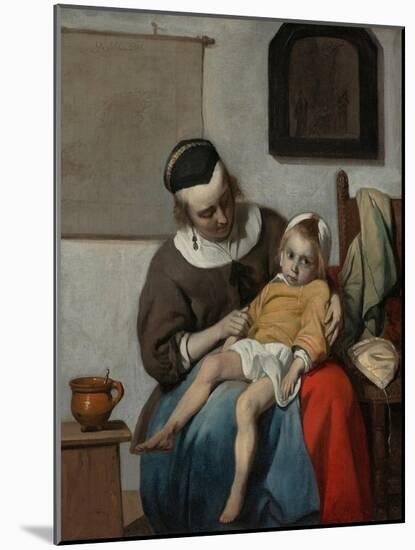 The Sick Child, Ca 1663-Gabriel Metsu-Mounted Giclee Print