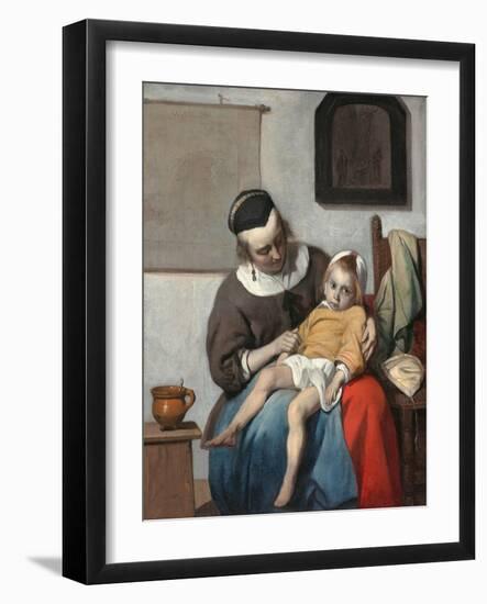 The Sick Child-Gabriel Metsu-Framed Giclee Print