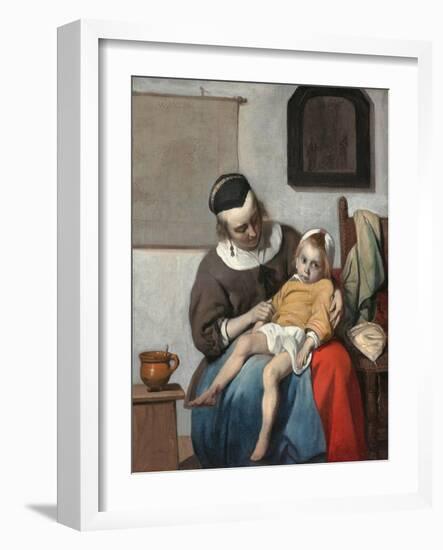 The Sick Child-Gabriel Metsu-Framed Giclee Print