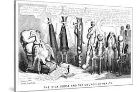 The Sick Goose and the Council of Health, 19th Century-George Cruikshank-Stretched Canvas