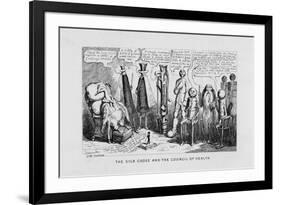 "The Sick Goose and the Council of Health," a Satire on Patent Medicines-George Cruikshank-Framed Premium Giclee Print
