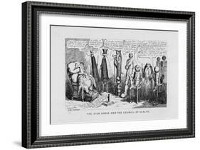 "The Sick Goose and the Council of Health," a Satire on Patent Medicines-George Cruikshank-Framed Art Print