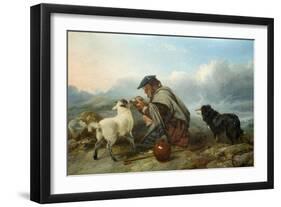 The Sick Lamb, 1853-Richard Ansdell-Framed Giclee Print