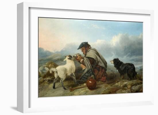 The Sick Lamb, 1853-Richard Ansdell-Framed Giclee Print