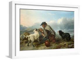 The Sick Lamb, 1853-Richard Ansdell-Framed Giclee Print