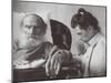 The Sick Leo Tolstoy with Daughter Tatyana in Gaspra on the Crimea, 1902-Sophia Andreevna Tolstaya-Mounted Giclee Print