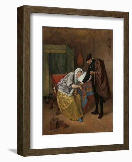 The Sick Woman, c. 1663-66-Jan Havicksz. Steen-Framed Giclee Print