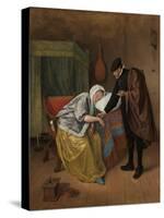 The Sick Woman, c. 1663-66-Jan Havicksz. Steen-Stretched Canvas