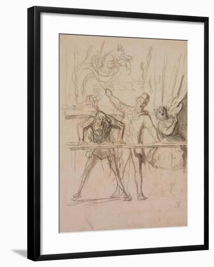 The Side-Show-Honoré Daumier-Framed Giclee Print