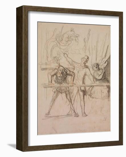 The Side-Show-Honoré Daumier-Framed Giclee Print