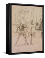 The Side-Show-Honoré Daumier-Framed Stretched Canvas