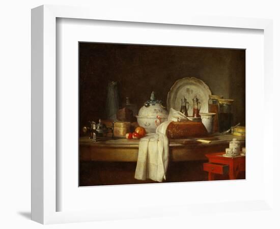 The Sideboard: Desert with Pie, Fruit and an-Jean-Baptiste Simeon Chardin-Framed Giclee Print