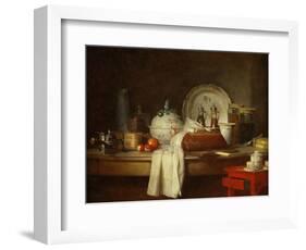 The Sideboard: Desert with Pie, Fruit and an-Jean-Baptiste Simeon Chardin-Framed Giclee Print