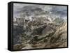 The Siege of Akhoulgo, 1888-Franz Roubaud-Framed Stretched Canvas